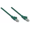 Cable de red Intellinet, Cat6, 2 m, verde, CCA, U/UTP, PVC, RJ45, contactos dorados, snagless, antipinzamiento, garantía de por vida