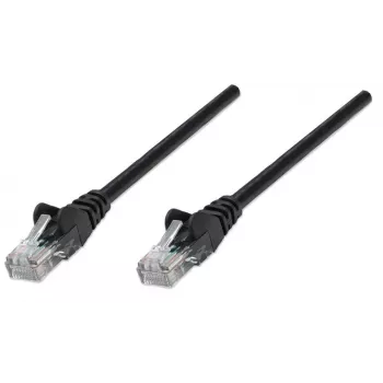 Cable de red Intellinet Cat5e, 2 m, negro, CCA, U/UTP, PVC, RJ45, contactos dorados, protección de lengüeta, funda antipinzamiento, garantía de por vida