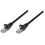 Cable de red Intellinet Cat5e, 2 m, negro, CCA, U/UTP, PVC, RJ45, contactos dorados, protección de lengüeta, funda antipinzamiento, garantía de por vida