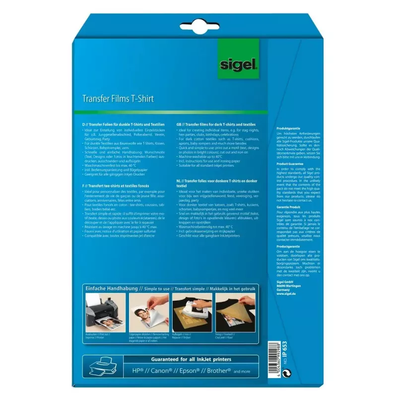 Papel de transferencia para ropa Sigel IP653