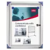 Nobo 1901797 vitrina expositora extraplana, 1 x A4, panel trasero metálico magnético, para interior