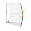 Índice de fichas Elba Mylar A-Z, 26 partes, A4 extraancho, 230 x 297 mm, pestañas de colores (592581-20)