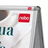 Cartel de acera Nobo Essence A2 con marco en A, Plata, Aluminio, 485 mm, 850 mm