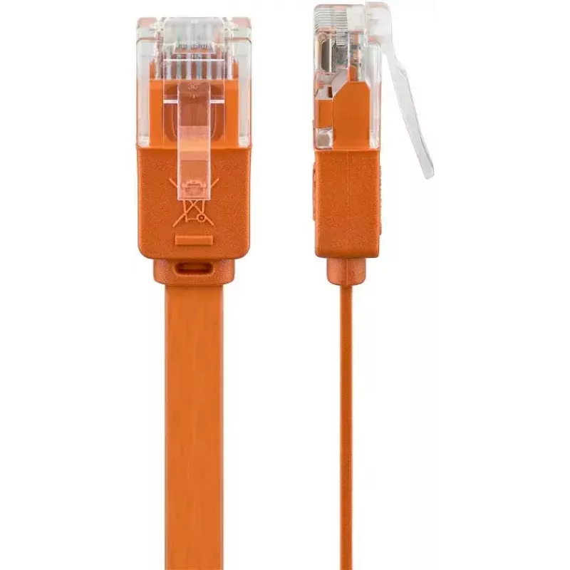 Cable de red plano Goobay CAT 6 U/UTP naranja 1,5 m