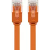 Cable de red plano Goobay CAT 6 U/UTP naranja 1,5 m