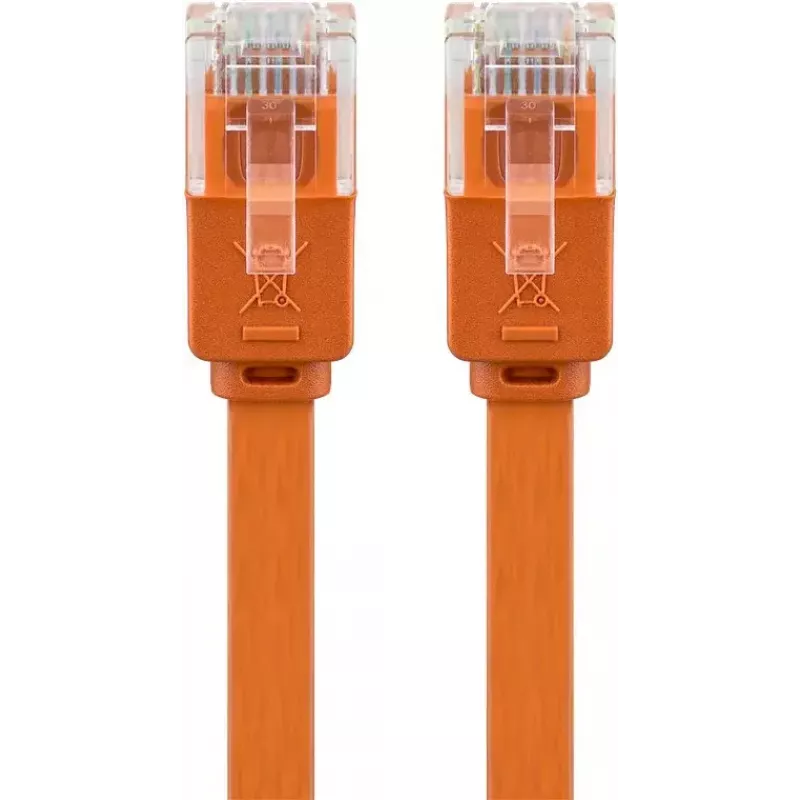 Cable de red plano Goobay CAT 6 U/UTP naranja 1,5 m