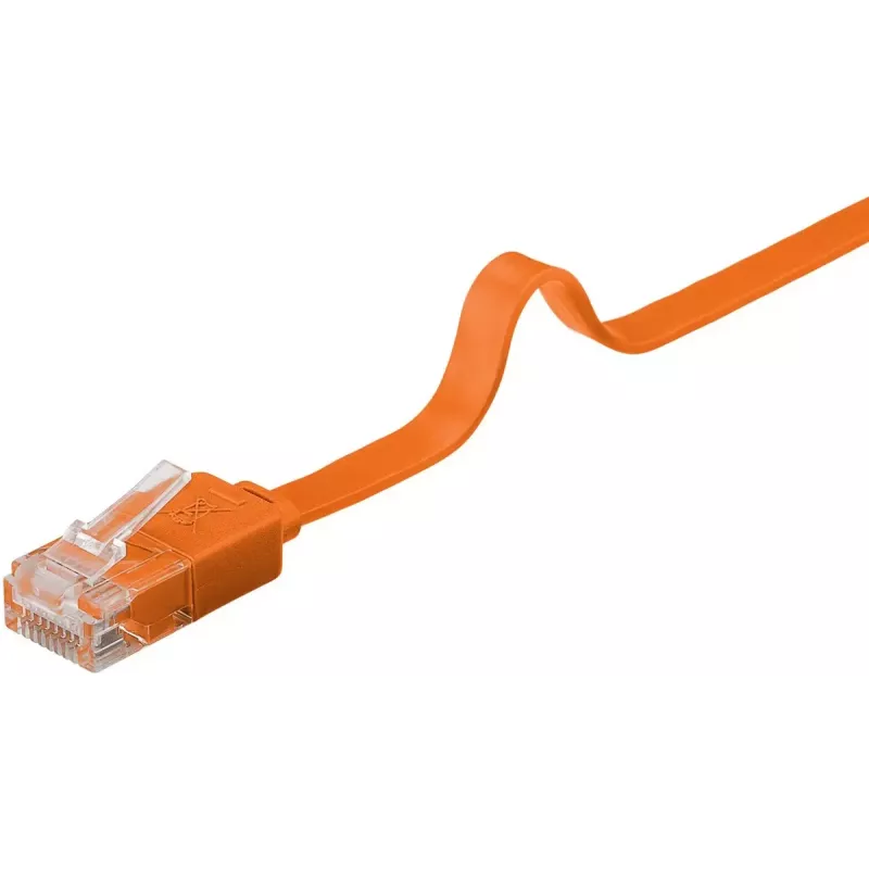 Cable de red plano Goobay CAT 6 U/UTP naranja 1,5 m