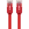 Cable de red plano Goobay CAT 6 U/UTP rojo 2 m