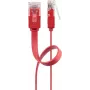 Cable de red plano Goobay CAT 6 U/UTP rojo 2 m