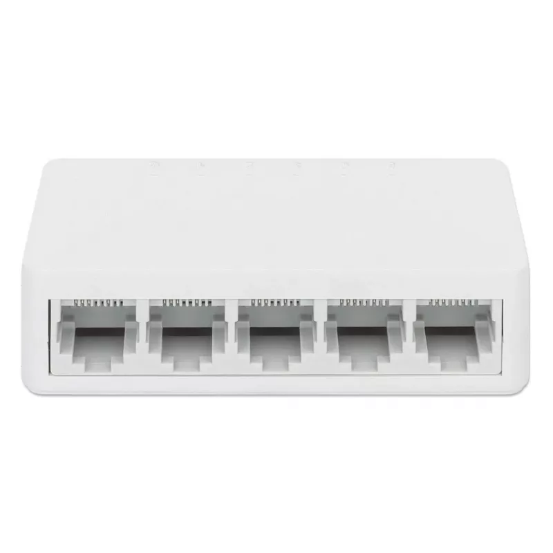 Manhattan switch Fast Ethernet de 5 puertos, plástico, garantía de tres años, caja