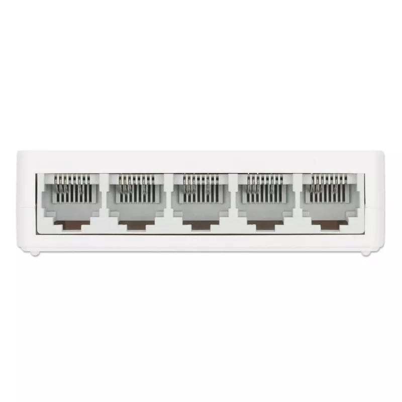 Manhattan switch Fast Ethernet de 5 puertos, plástico, garantía de tres años, caja
