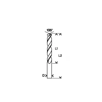 Bosch HSS broca helicoidal para metal 2,5 mm, 95 mm, DIN 340, 5 uds. (2608596810)