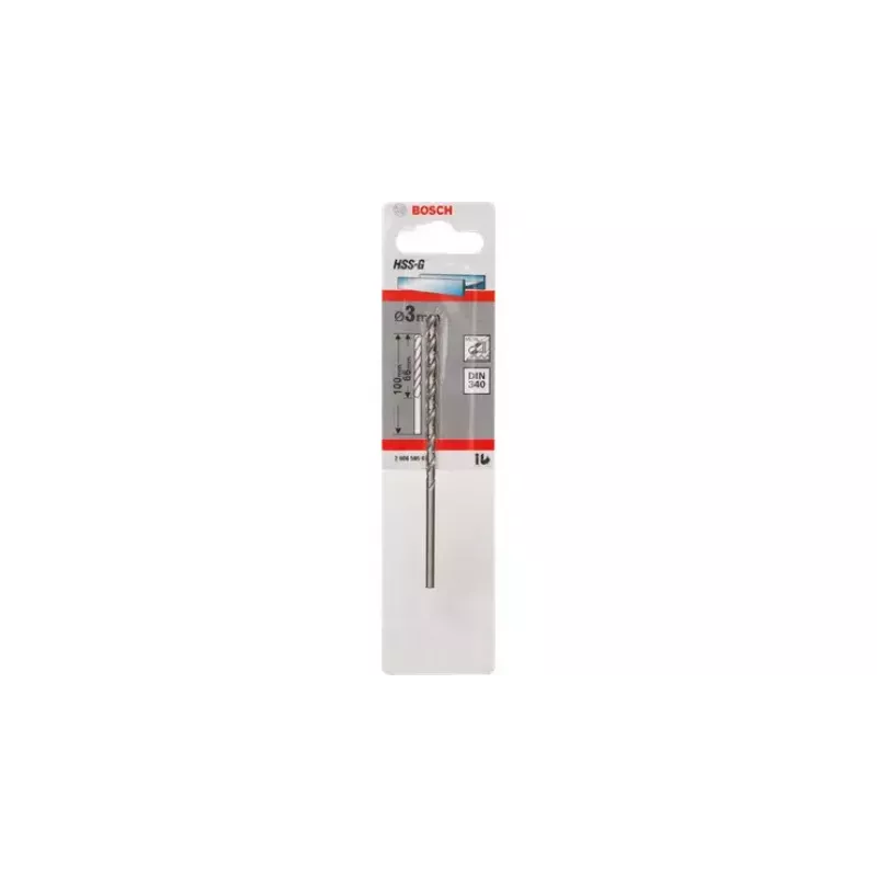 Bosch HSS broca helicoidal para metal 2,5 mm, 95 mm, DIN 340, 5 uds. (2608596810)