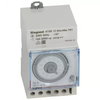 Legrand MicroRex T31 412812 interruptor horario diario, 230 V, síncrono