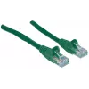 Cable de red Intellinet, Cat6, 20 m, verde, CCA, U/UTP, PVC, RJ45, contactos dorados, sin lengüeta, moldeado, garantía de por vida