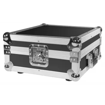 Funda rígida Roadinger 30122077 para discos de vinilo contrachapado negro plata