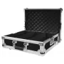 Funda rígida Roadinger 30122077 para discos de vinilo contrachapado negro plata