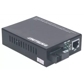 Intellinet convertidor de medios Fast Ethernet WDM bidireccional monomodo, 10/100Base-Tx a 100Base-Fx (SC) monomodo, 20 km, WDM (Rx1550/Tx1310)