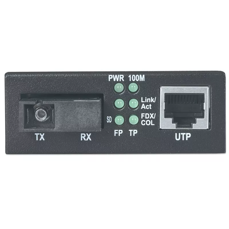 Intellinet 510547 convertidor de medios Fast Ethernet WDM bidireccional, de 10/100Base-TX a 100Base-FX (SC) monomodo, 20 km (12,4 mi), Rx1550/Tx1310 nm