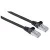 Intellinet 318846 cable de red patch Cat6A S/FTP, RJ45 (M) – RJ45 (M), 30 m, libre de halógenos LSZH, sin pestaña, con funda protectora, PoE IEEE 802.3af, negro