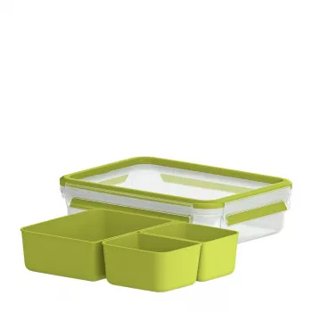Recipiente para alimentos EMSA 518100 caja rectangular 1,2 L transparente 1 ud.