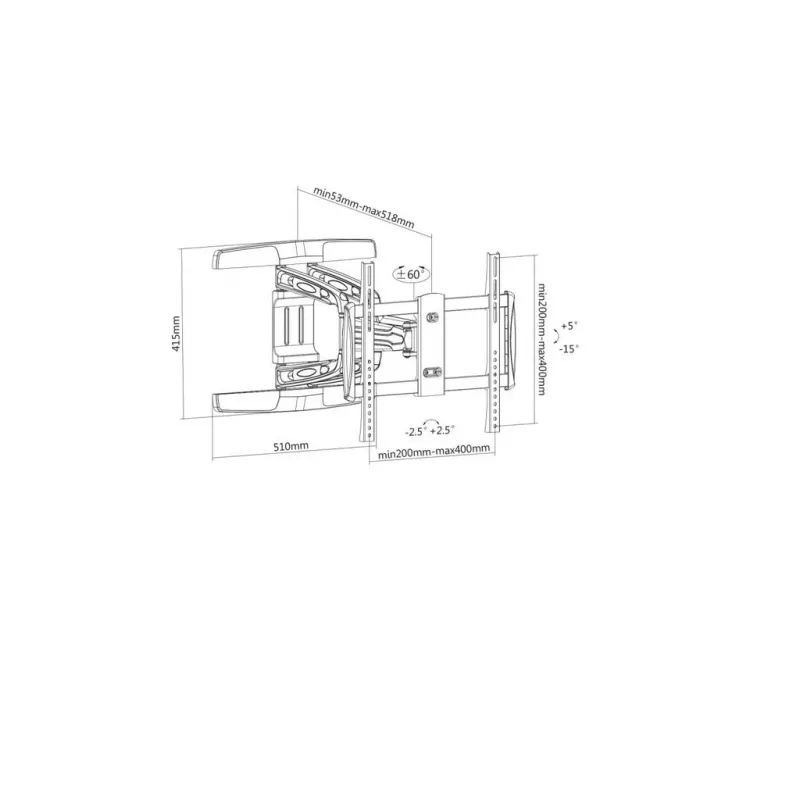 Soporte de pared Manhattan para TV y monitores (Full Motion)