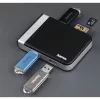 Hama 00054546 lector de tarjetas USB 3.2 Gen 1 (3.1 Gen 1) Type-A/Type-C negro, plata