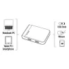 Hama 00054546 lector de tarjetas USB 3.2 Gen 1 (3.1 Gen 1) Type-A/Type-C negro, plata