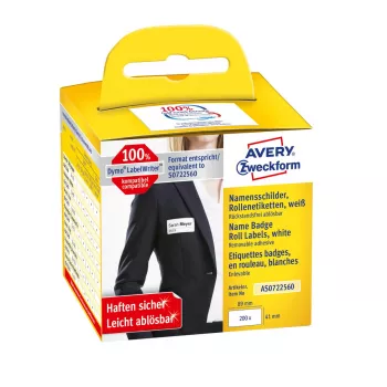Avery AS0722560 Etiqueta autoadhesiva Rectángulo redondeado Repegable Blanco 200 unidades