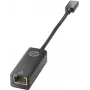 HP Adaptador USB Type-C a RJ45, USB Type-C, RJ-45, Negro, Hogar, 245 mm, 110 mm