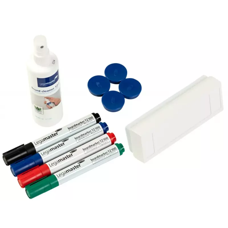 Set de accesorios para pizarras blancas Legamaster basic 10 piezas, compatible con Legamaster UNIVERSAL, multicolor, 225×45×255 mm