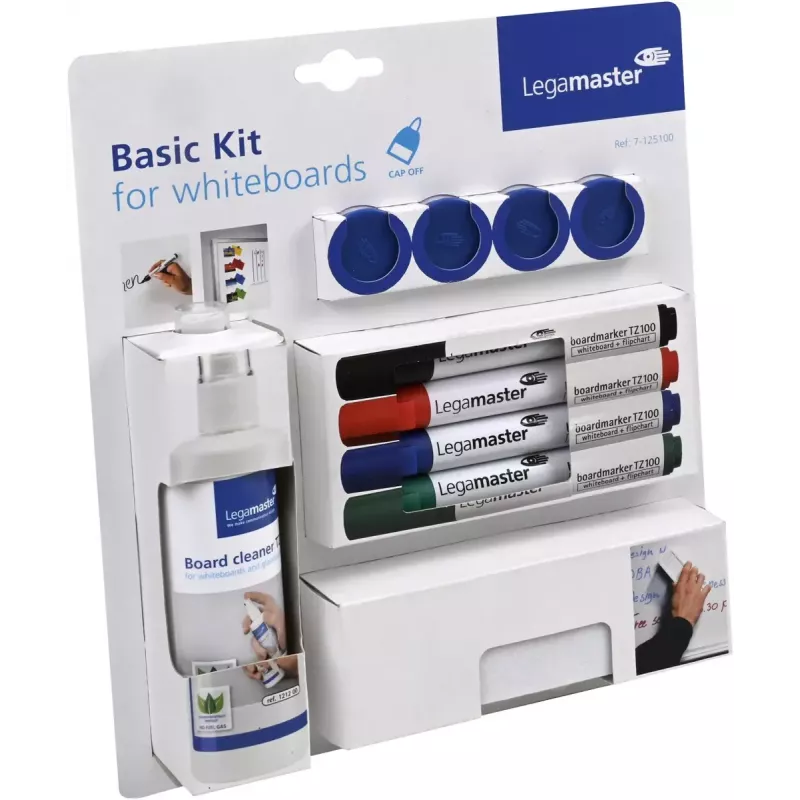 Set de accesorios para pizarras blancas Legamaster basic 10 piezas, compatible con Legamaster UNIVERSAL, multicolor, 225×45×255 mm