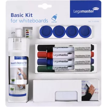 Set de accesorios para pizarras blancas Legamaster basic 10 piezas, compatible con Legamaster UNIVERSAL, multicolor, 225×45×255 mm