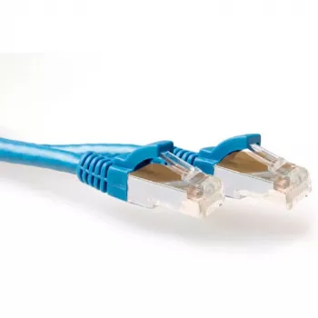 ACT Azul 3 metros cable de red SFTP CAT6A con protección de lengüeta y conectores macho RJ45