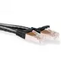 ACT Negro 2 metros cable de red SFTP CAT6A con protección de lengüeta y conectores macho RJ45