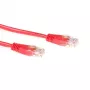 ACT Rojo 0,25 metros cable de red U/UTP CAT6 con conectores RJ45