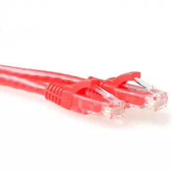 ACT Rojo 0,25 metros cable de red U/UTP CAT6 snagless con conectores RJ45