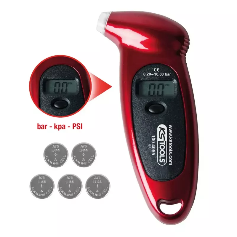 Manómetro digital KS Tools 100.4055 0,2 - 10 bar LCD