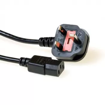 ACT Cable de alimentación conector macho UK - C13 negro 2,5 m