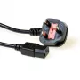ACT Cable de alimentación conector macho UK - C13 negro 2,5 m
