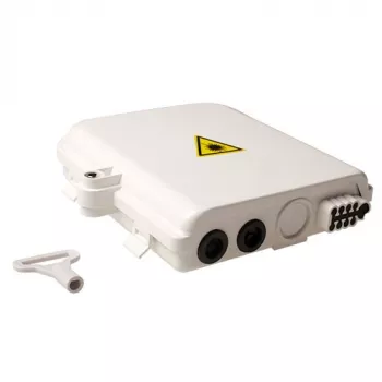 Caja de montaje de fibra óptica sin equipar ACT FA2033 8 puertos blanco