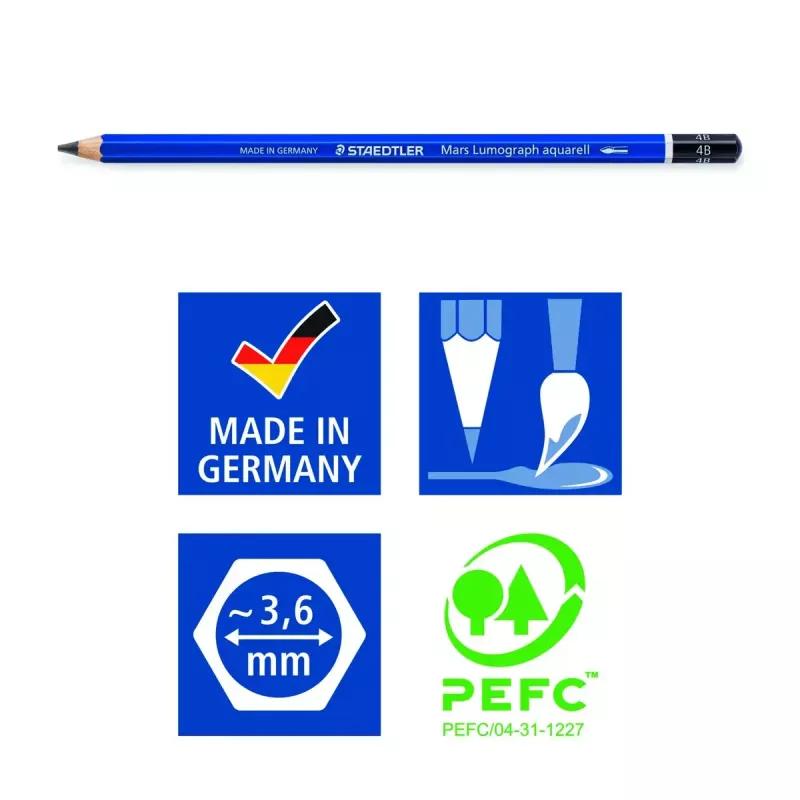 Lápices de colores Staedtler Mars Lumograph acuarela Multi