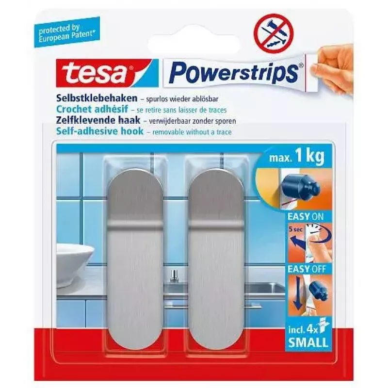 Gancho para toallas TESA 57045-00000 Metallic interior 2 uds.