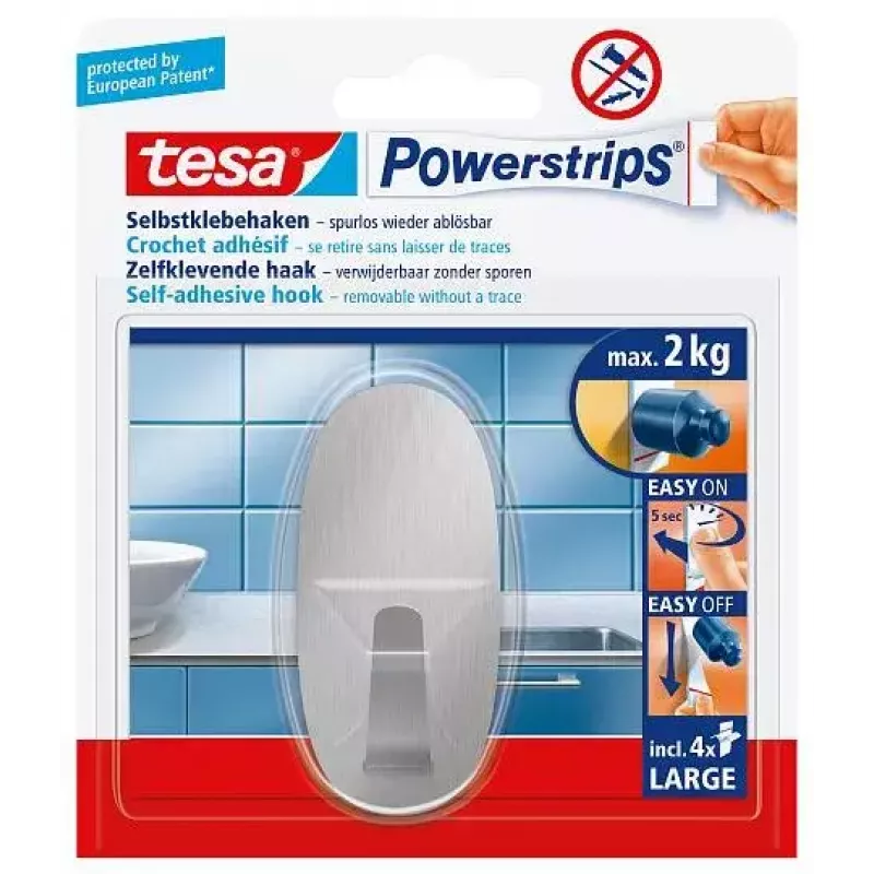 Gancho para toallas TESA 58261-00000 interior Metallic 1 ud.