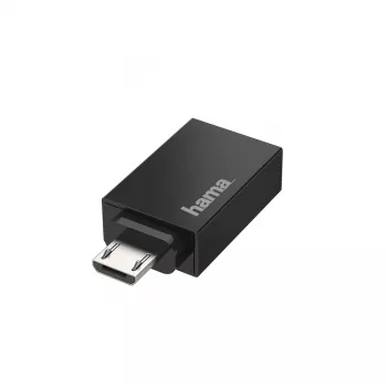Hama 00200307 adaptador de cable Micro-USB USB Type-A negro