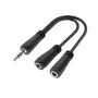 Hama 00200349 cable de audio 0,15 m 3,5 mm 2 x 3,5 mm negro