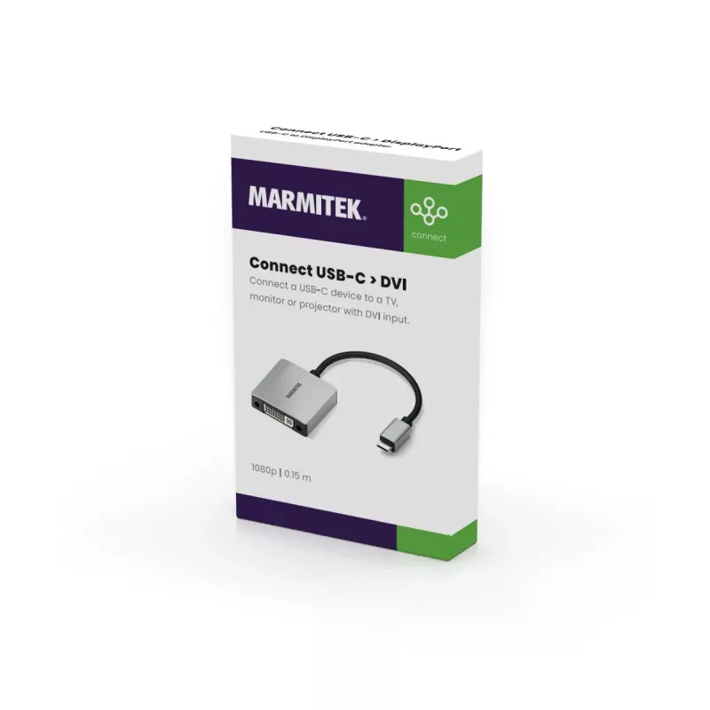 Marmitek Connect USB C to DVI - adaptador USB-C a DVI