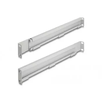 Soporte de montaje DeLOCK 19 pulgadas longitud ajustable 368-600 mm gris 2 uds.