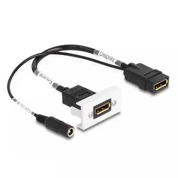 DeLOCK Easy 45 módulo DisplayPort 4K 60 Hz con alimentación DC 2,1 x 5,5 mm