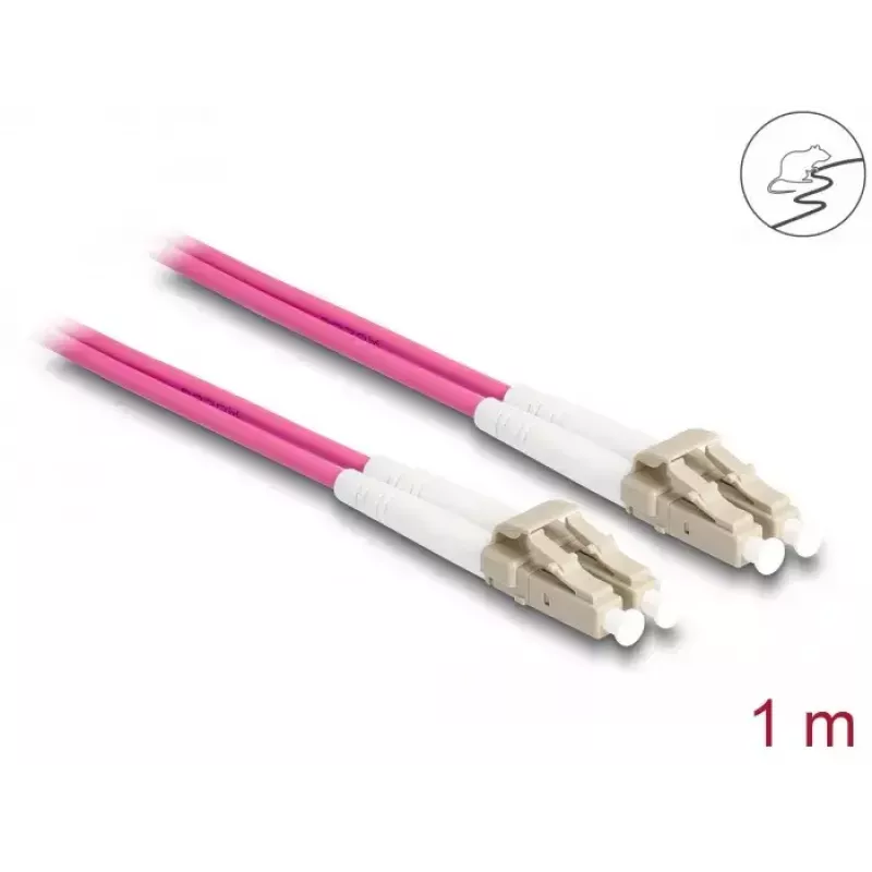 DeLOCK cable de fibra óptica LC dúplex a LC dúplex OM4 1 m